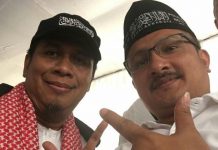 Di Twitter Ferdinand Sebut Alumni 212 Musuh Bangsa yang Harus Dimusnahkan FOTO: Ferdinand Hutahaean dan peserta Reuni 212 tahun 2018 silam. (Twitter Mustofa Nahrawardaya)