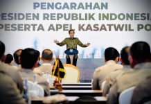 VIDEO: Arahan Presiden Jokowi, Jaga Kewibawaan Polri FOTO: Presiden Joko Widodo dalam cara Pengarahan kepada Kasatwil Tahun 2021, Bali, Jumat (03/12/2021). (Foto: BPMI Setpres/Laily Rachev)