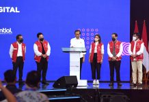 Presiden Jokowi Buka Gerakan Akselerasi Generasi Digital Presiden Joko Widodo menghadiri serta membuka langsung Gerakan Akselerasi Generasi Digital di Jakarta. (Foto Seskab)