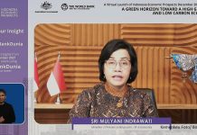 Menkeu Sri Mulyani: Prediksi Defisit APBN 2021 Lebih Rendah dari Target 5.7 Persen Menkeu Sri Mulyani Indrawati dalam acara The E-launch of The World Bank Indonesia Economic Prospects Report, Kamis (16/12/2021). (Foto: Humas Kemenkeu)