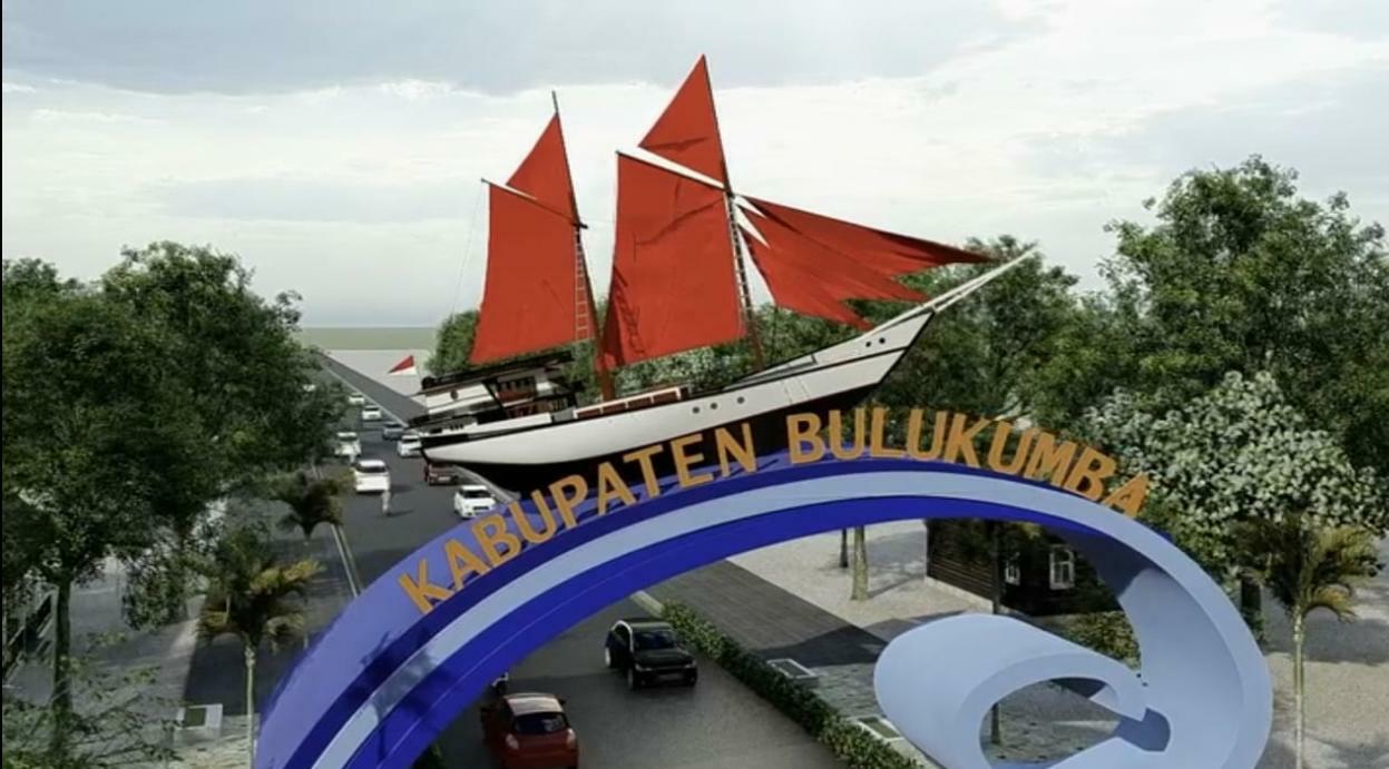 Gambar visual pintu gerbang utama kabupaten Bulukumba