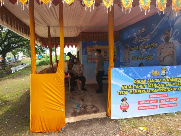 Polsek Sektor Manggala bangun Posko di tepi danau Balangtonjong Jl Raya Antang, Tamangapa, jalan propinsi yang hubungkan Kota Makassar dengan Kabupaten Gowa dan Maros.