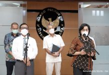 Satgas BLBI Sita Aset Milik Grup Texmaco di 5 Daerah Keterangan Pers Satgas BLBI, Kamis (23/12/2021), di Kantor Kemenko Polhukam. (Foto: Humas Kemenkeu/Faiz)