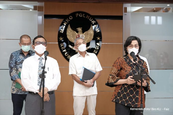 Keterangan Pers Satgas BLBI, Kamis (23/12/2021), di Kantor Kemenko Polhukam. (Foto: Humas Kemenkeu/Faiz)