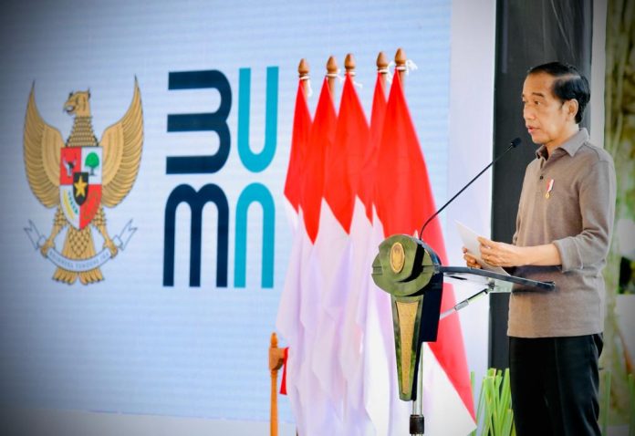 Presiden Jokowi saat melakukan groundbreaking RS Internasional Bali, Senin (27/12/2021) pagi. (Foto: BPMI Setpres/Laily Rachev)