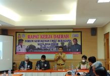 Raker FKUB Kota Makassar Angkat Tema Pengarusutamaan Moderasi Ummat Beragama Sambut Tahun Toleransi 2022 Raker FKUB Kota Makassar menggelar Rapat Kerja selama dua hari 28-29 Desember 2021 bertempat di Hotel Sultan dan Convention Makassar.