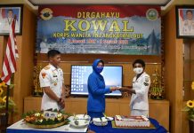 TNI AL Lantamal XI Peringati HUT KOWAL Ke-59 Pangkalan Utama TNI AL (Lantamal) XI peringati HUT Korps Wanita Angkatan Laut (Kowal) Tahun 2022 dengan mengelar upacara virtual dan syukuran Bertempat di Holding Room Mako Lantamal XI, Rabu (05/01/2022).
