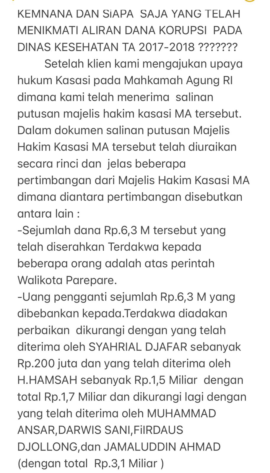 Naskah Kuasa Hukum dr. Muhammad Yamin. Nurul Latifa, SH.,MH