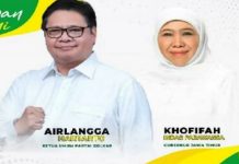 Ketua DPD I Golkar Jatim Harap Airlangga Pasangan dengan Khofifah di Pilres 2024 Airlangga Hartarto Pasangan Khofifah Indar Parawansa di Pilres 2024. (Sumber: DPD I Partai Golkar Jawa Timur)
