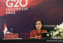 Sri Mulyani: Dua Pilar Perpajakan Internasional Mulai Dilaksanakan Tahun 2023 Menkeu Sri Mulyani dalam keterangan pers Presidensi G20 Indonesia, Jumat (18/02/2022). (Foto: Humas Kemenkeu)