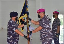 Pangkoarmada III Pimpin Serah Terima Jabatan Strategis di Jajaran Koarmada III Sertijab Komandan Lantamal XI Merauke di Gedung Serba Guna Mako Koarmada III Katapop Kabupaten Sorong Papua Barat. Jumat, (4/2)