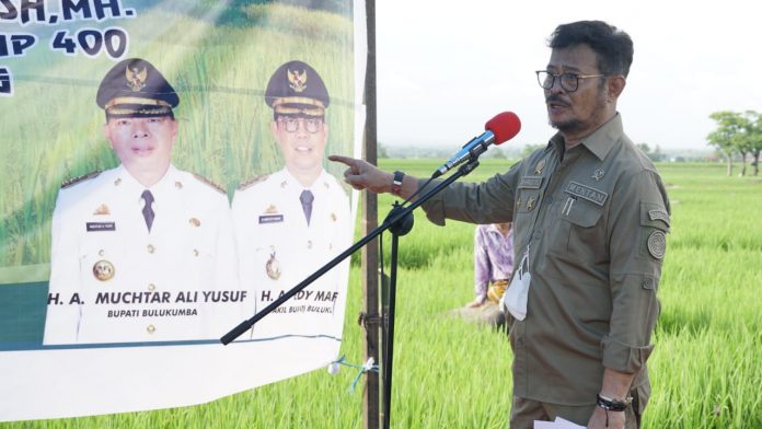 Menteri Pertanian Republik Indonesia (Mentan RI) Syahrul Yasin Limpo (SYL) berkunjung ke Kabupaten Bulukumba. Ahad, (6/2)