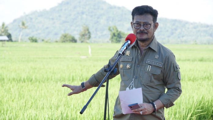 Menteri Pertanian Syahrul Yasin Limpo (SYL) saat berada di Desa Bialo, Kecamatan Gantarang, Bulukumba. Minggu, 6 Februari 2022.