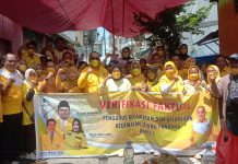 Bappilu Partai Golkar Makassar Verifikasi Faktual Pengurus Pimcam dan Pimlur Tim verifikator dari DPD II Golkar Makassar usai melakukan pendataan pengurus Pimcam dan Pimlur di Dapil 1 Kecamatan Ujung Pandang. Ahad, (13/2)