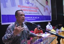 Hasanuddin Leo Harap Pemkot Makassar Menyelesaikan Persoalan Kesehatan Hingga Tingkatan Bawah Anggota DPRD Kota Makassar, Hasanuddin Leo menggelar sosialisasi peraturan daerah (Perda) nomor Nomor 7 Tahun 2009 tentang Pelayanan Kesehatan di Hotel Phinisi Travelers, Jalan Lamadukelleng Buntu, Sabtu (26/2/2022).