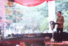 Rapim TNI-Polri, Presiden Jokowi: Prajurit Waspadai Tantangan Global Presiden Jokowi memberikan arahan pada Rapin TNI-Polri Tahun 2022, Selasa (01/03/2022), di Plaza Markas Besar TNI, Cilangkap, Jakarta Timur. (Foto: BPMI Setpres/Lukas)