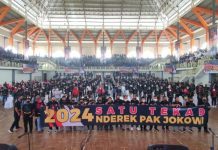 Relawan Blora, Konsisten untuk Tegak Lurus ke Presiden Jokowi di 2024 Relawan Presiden Joko Widodo (Jokowi), menggelar silahturahmi di GRO Mustika, Kabupaten Blora Jawa Tengah, Minggu (6/3).