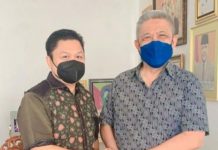 Hampir Pasti Yasir Nakhodai KONI Sulsel Calon Ketua KONI Sulsel Yasir Machmud saat menemui H.M.Roem di kediaman mantan Ketua DPRD Suls3l, Rabu 09 Maret 2022.