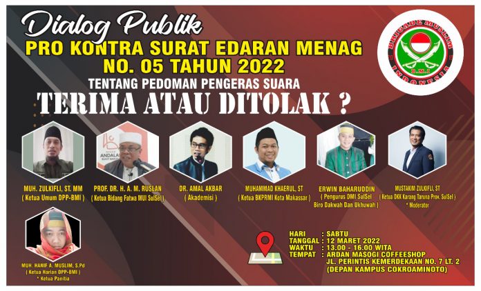 Sumber: Panitia Dialog Publik Pro Kontrak SE Menag Nomor 5 Tahun 2022. Brigade Muslim Indonesia.