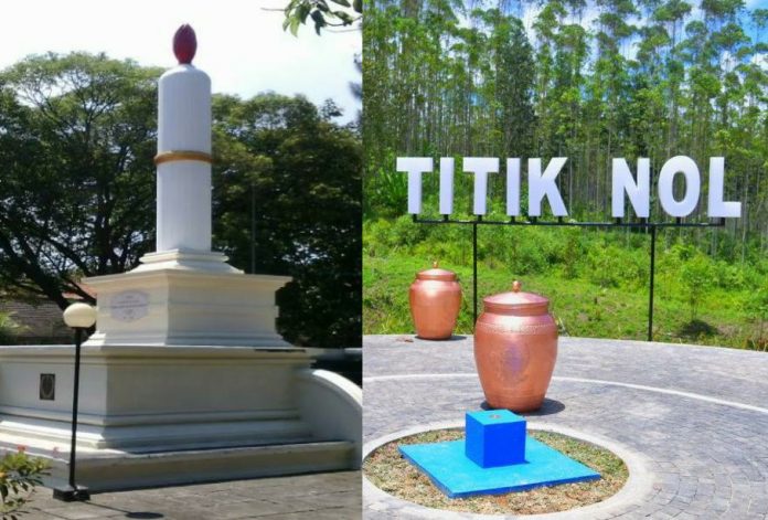 Keterangan Gambar Kiri (Tugu Lilin) Sebelum tugu ini dibangun pada 1933, dimulailah upacara penyatuan gumpalan tanah dari berbagai penjuru Nusantara yang dibawa oleh para aktifis pergerakan kebangsaan ketika itu.