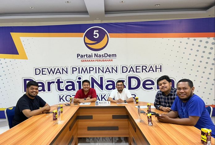 FOTO: Nasdem Milenial Makassar saat menggelar rapat sambut bulan Ramadan 1443 Hijriah/Tahun 2022, di Sekertariat DPD Partai Nasdem Kota Makassar