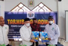 Ganas Annar MoU Pesantren Darul Fallah FOTO: Gerakan Nasional Anti Narkoba (Ganas Annar) MUI Sulsel menandatangani Memorandum of Understanding (MoU) dengan Ponpes Darul Fallaah Bissoloro, Gowa. Sabtu (26/03/2022)