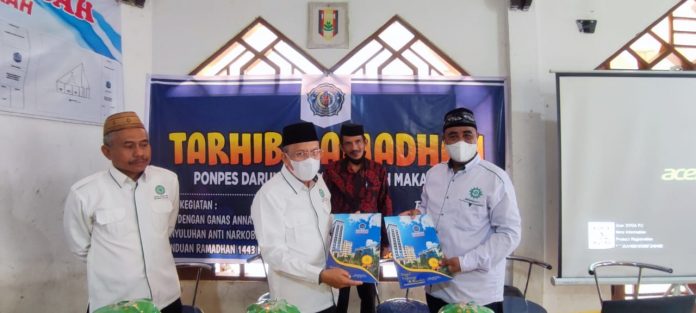 FOTO: Gerakan Nasional Anti Narkoba (Ganas Annar) MUI Sulsel menandatangani Memorandum of Understanding (MoU) dengan Ponpes Darul Fallaah Bissoloro, Gowa. Sabtu (26/03/2022)