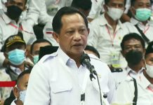 Silatnas Apdesi 2022, Mendagri Beberkan Upaya Pemerintah Perkuat Pembangunan Desa FOTO: Mendagri Tito Karnavian pada Silatnas APDESI 2022, di Jakarta, Selasa (29/03/2022). (Sumber: Tangkapan Layar)