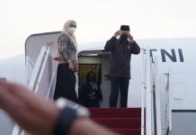 Ke NAD Wapres Akan Buka Pekan Tilawatil Qur’an Ke-52 RRI Tingkat Nasional FOTO: Wapres dan Ibu Wury Ma’ruf Amin (Foto: BPMI Setwapres)