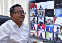 Akselerasi Persiapan Keketuaan ASEAN 2023, Setkab Gelar DKT Dengan Kementerian/Lembaga FOTO: Deputi Bidang Polhukam Setkab Purnomo Sucipto membuka DKT “Agenda Prioritas dan Sinkronisasi Kebijakan Menuju Keketuaan Indonesia pada ASEAN Tahun 2023”, Selasa (12/04/2022) pagi, secara hibrid. (Foto: Humas Setkab/Rahmat)