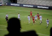 Nonton Barcelona Versus Atletico Madrid U-18 di JIS, Mantan Mendag: Serasa Lagi Nonton di Camp Nou FOTO: Suasana Pertandingan sepak bola berlangsung di Stadion Internasional Jakarta (JIS), Jakarta.