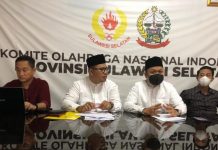 KONI Sulsel Pertegas, Porprov ke 17 Tetap Berlangsung di September 2022 FOTO: Satgas transisi KONI Sulsel saat menggelar rapat di di kantor KONI Sulsel Jl. Sultan Hasanuddin. No. 42, Kota Makassar. Sabtu, (16/4/2022)