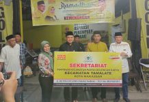 Safari Ramadhan Golkar, Cuman 1 Wakil dari Mamarita, Appi: Satu Saja Sudah Beri Manfaat FOTO: Pengurus dan Anggota Fraksi Partai Golkar Makassar, dari kiri, Nurul Hidayat, H. Munafri Arifuddin, Syarifuddin Deng Djarre, Irian Ahmad.