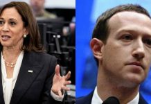 Dua Tokoh ini Dicekal Masuk Ke Rusia FOTO: Wakil Presiden AS, Kamala Harris, dan bos Facebook Mark Zuckerberg.