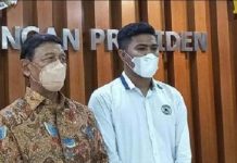 Kedekatan Partai Mahasiswa Indonesia dengan Wiranto FOTO: Pimpinan Partai Mahasiswa Indonesia Eko Pratama dan Wiranto/Net