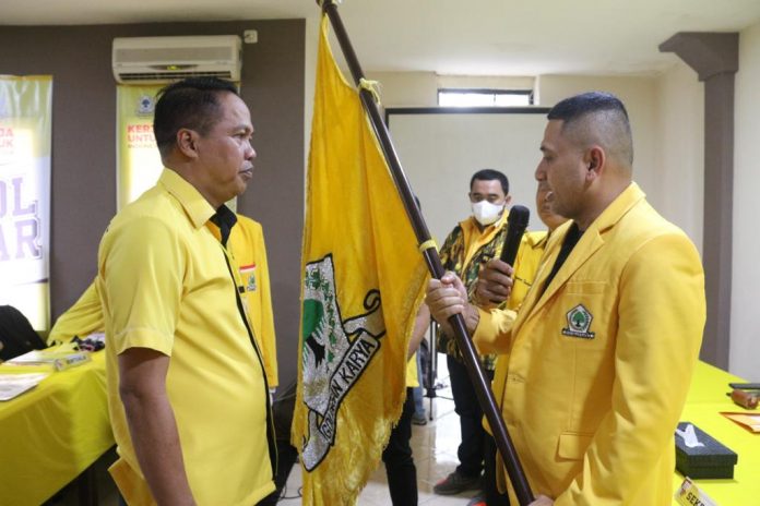 FOTO: Andi Lukmanul Hakim terpilih sebagai Ketua Pimcam Biringkanaya DPD II Golkar Makassar. Minggu, (24/4)