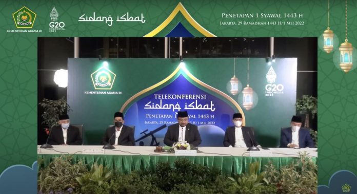 IMG-20220501-WA0101 FOTO: Sidang Isbat Penetapan 1 Syawal 1443 H (Sumber: Tangkapan Layar)