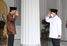 Menhan Prabowo Bersilaturahmi di Istana Kepresidenan Yogyakarta FOTO: Presiden Jokowi dan Menhan Prabowo bersilaturahmi di Gedung Agung, Istana Kepresidenan Yogyakarta, Senin (02/05/2022). (Foto: BPMI Setpres/Lukas)