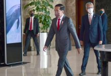Presiden Jokowi Akan Hadiri Pertemuan dengan Kongres AS Hingga Presiden Biden FOTO: Presiden Joko Widodo saat akan menghadiri KTT Khusus di AS (Property Twitter)