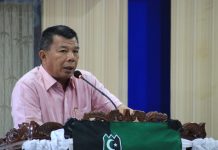 Andi Utta Minta HMI Tetap ‘Kritis’ FOTO: Bupati Bulukumba Muchtar Ali Yusuf saat memberi sambutanya pada kegiatan pelantikan Pengurus Cabang HMI Bulukumba periode 2022-2023 di Ruang Pola Kantor Bupati, Kamis, 19 Mei 2022.