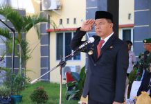 Andi Utta Pimpin Upacara Harkitnas ke-114 FOTO: Bupati Bulukumba Andi Muchtar Ali Yusuf saat menghadiri upacara peringatan Hari Kebangkitan Nasional (Harkitnas) ke-114 tahun 2022 di halaman Kantor Bupati Bulukumba, Jumat 20 Mei 2022.