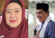 Puan dan Erick Gunakan Simbol Keagamaan, Netizen: Kadrun Varian Baru FOTO: Puan Maharani dan Erick Thohir