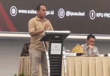 Ketua KPU Sulsel Buka Rapim Persiapan Pelaksanaan Tahapan Pemilu dan Pemilihan Serentak Tahun 2024 FOTO: Ketua Komisi Pemilihan Umum (KPU) Sulawesi Selatan, Faisal Amir, di Hotel Grand Claro, Makassar, hari, Selasa, (24/5).