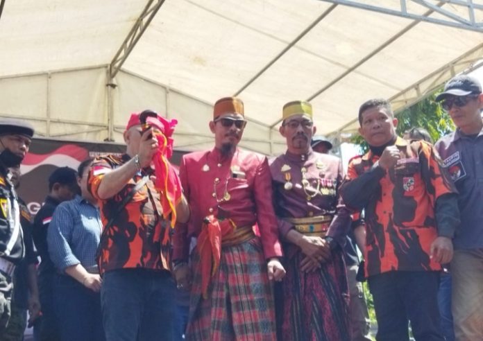 IMG_20220515_174559 FOTO: Sibali saat menggelar Deklarasi pencalonan sebagai Calon Ketua MPW PP Sulsel. Ahad, (15/5)2022)