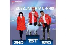 Sukses Gelaran Formula E, Medsos di Ramaikan Foto Parodi Pengurus PSI di Atas Podium Juara Jakarta E-Prix 2022 FOTO: Poto parodi petinggi PSI (@BuronanMabes)