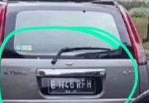 Pengendara Plat Nomor RFH Palsu, Pelaku Penganiayaan Ketua Pemuda Bravo 5 FOTO: Mobil plat nomor RFH yang dikendarai pelaku pemukulan anak anggota DPR RI Fraksi PDIP di Tol Gatsu ternyata tidak terdaftar alias palsu