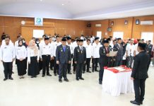 Gerbong Mutasi Bergerak, 5 Pejabat Tinggi Pratama Hasil Selter Dilantik FOTO: Bupati Bulukumba juga melantik 23 Pejabat Administrator Eselon III dan 22 Pejabat Pengawas Eselon IV di Ruang Pola Kantor Bupati, Rabu, 29 Juni 2022.