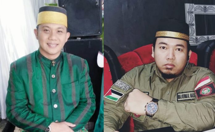 FOTO: Kiri, Ketua Umum Korps Muballigh -Muballighah (KMM DMI) Sulsel, Erwin Baharuddin dan Ketua Harian BMI Hanif Aji Muslim