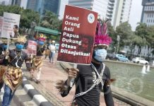 Pasca Keputusan DPR Terkait Otsus 2 Di Papua Ini Komentar Sejumlah Akademisi dan Tokoh Pemuda di Sulsel FOTO: Aksi sejumlah mahasiswa mendukung Otsus Jilid II. (Kompas)