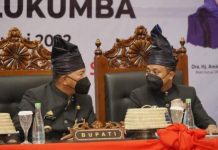 Bupati Andi Utta Sampaikan Selamat Atas Pelantikan Gubernur Sulawesi Selatan Andi Sudirman Sulaiman FOTO: Kiri Bupati Bulukumba dan Gubernur Sulsel Andi Sudirman Sulaiman